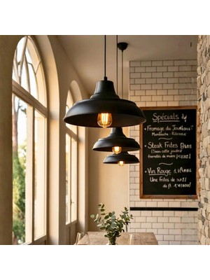 Homing Retro Siyah Sarkıt Metal AYD-3520