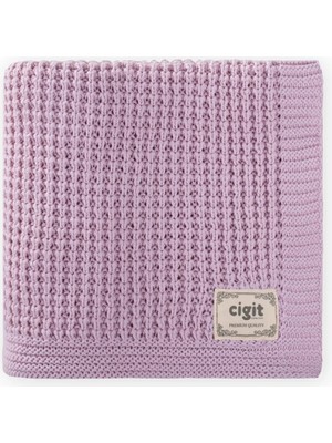 Cigit Selanik Triko Battaniye 80X100 (+/-5 cm ) Lila