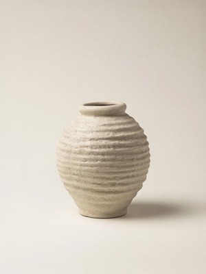 Minihol Nomi Seramik Dokulu Vazo (12 x 15 Cm)