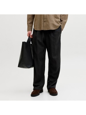 Jack & Jones Jack&jones Bill Andros Vis Linen Blend Jogger Erkek Siyah Pantolon