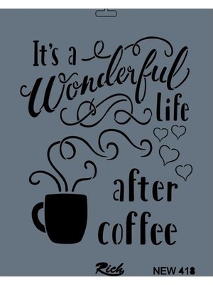 Esranın Dünyası Rich New Seri N-418 Stencil 35X25 cm