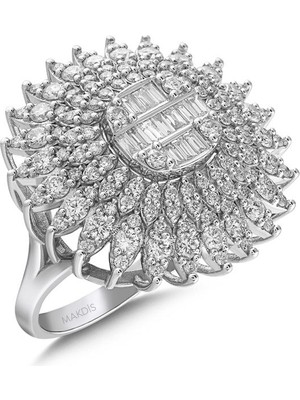 Makdis Pırlanta 1.85 Karat Baget Pırlanta Yüzük