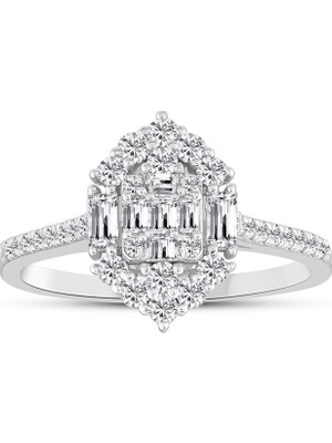 Makdis Pırlanta 0.65 Karat Baget Pırlanta Yüzük