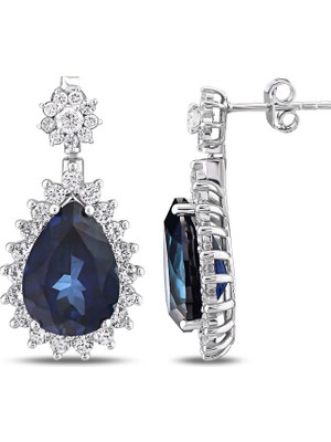 Makdis Pırlanta 15.95 Karat Safir Pırlanta Küpe