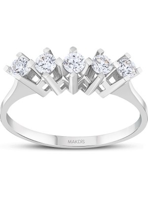 Makdis Pırlanta 0.35 Karat Beştaş Pırlanta Yüzük