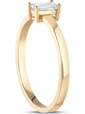 Makdis Pırlanta 0.25 Karat Baget Tektaş Pırlanta Yüzük