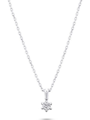 Makdis Pırlanta 0.15 Karat Tektaş Pırlanta Kolye