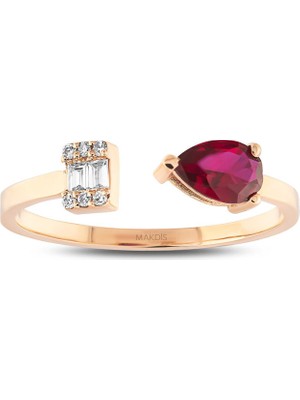 Makdis Pırlanta 0.45 Karat Yakut Pırlanta Yüzük