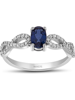 Makdis Pırlanta 0.75 Karat Safir Pırlanta Yüzük