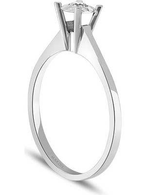 Makdis Pırlanta 0.30 Karat Görünümlü Tektaş Pırlanta Yüzük