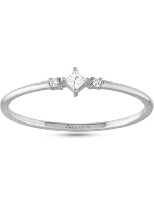 Makdis Pırlanta 0.05 Karat Prenses Pırlanta Yüzük