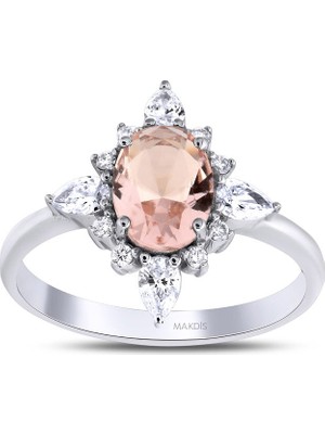 Makdis Pırlanta 1.40 Karat Morganite Pırlanta Yüzük