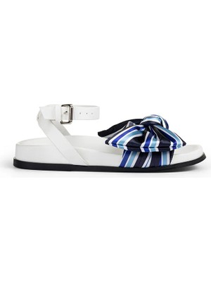 Twist Çizgi Desen Fiyonklu Sandalet TS1260033015002