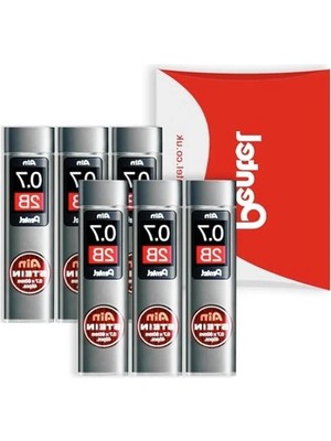 Calperia 0,7 mm 2b Kalem Uçları - 6'lı Paket Yastık Ambalajı ile Mekanik Kalemler Için