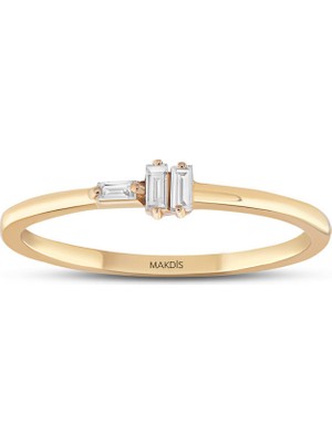 Makdis Pırlanta 0.05 Karat Baget Pırlanta Yüzük