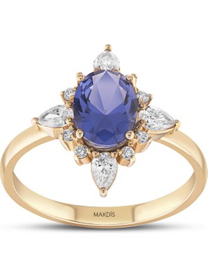 Makdis Pırlanta 1.60 Karat Renkli Taş Pırlanta Yüzük