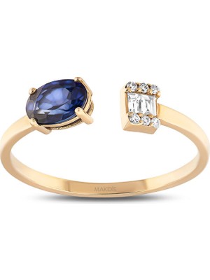 Makdis Pırlanta 0.55 Karat Safir Pırlanta Yüzük