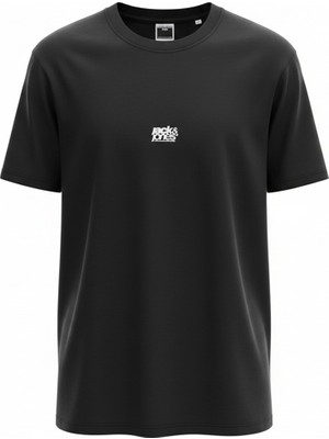 Jack & Jones Jack&jones Breeze Front Print Crew Neck Erkek Siyah Tişört