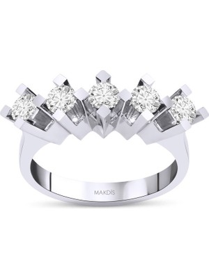 Makdis Pırlanta 0.60 Karat Beştaş Pırlanta Yüzük