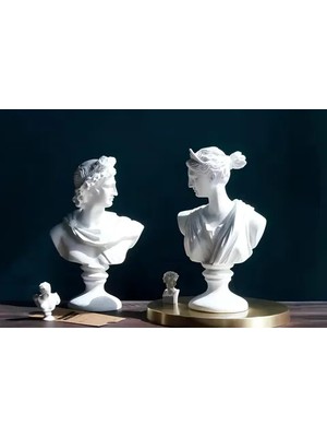 Vivense Artemis & Apollo Büst Set Beyaz