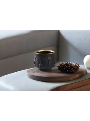 Vivense Adler Saksı Orta Boy Siyah Gold