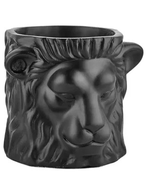 Vivense Aslan Baş Saksı Küçük Boy Siyah