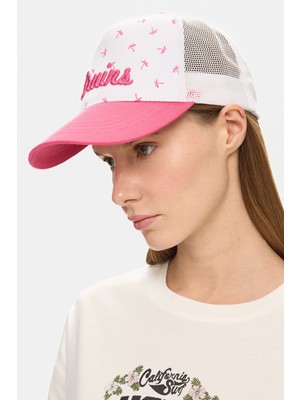Roxy Şeker Pembe Baseball Cap Fileli Nakışlı Unisex Şapka