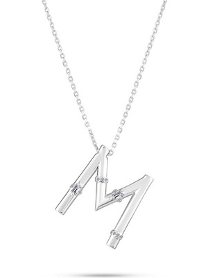 Makdis Pırlanta 0.10 Karat M Pırlanta Kolye