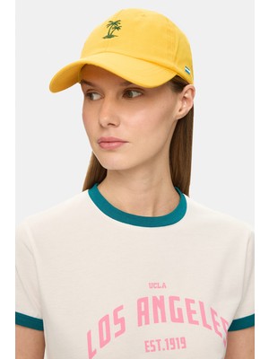 Anıston Sarı Baseball Cap Nakışlı - Unisex Şapka