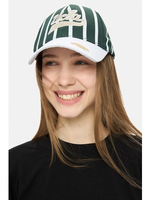 Chet Yeşil Baseball Cap Çizgili Nakışlı - Unisex Şapka