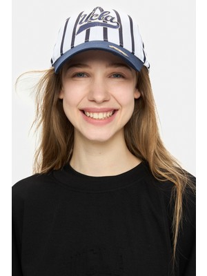 Chet Lacivert Baseball Cap Çizgili Nakışlı - Unisex Şapka