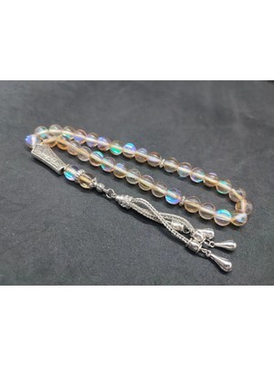 İskeçe Tesbih Özel Püskül Di̇zayn Doğal Aki̇k Taşı