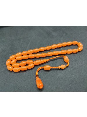 İskeçe Tesbih Junai̇d Hasan Usta Eseri̇ Kat Kat Ipe Di̇zi̇li̇ Eski̇ Usul Çalışılma Sıkma Kehri̇bar