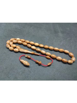 İskeçe Tesbih Efsane Usta Muhammed Gazyağcı Eseri̇ 0.7 mm Deli̇m Eski̇ Naturel Kuka