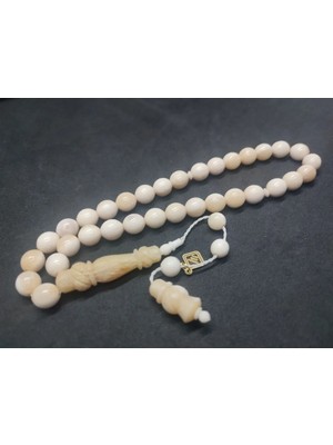 İskeçe Tesbih Iskeçeli̇ Cemi̇l Usta Eseri̇ Imame Hi̇tame Kalem Işçi̇li̇kli̇ Naturel Bali̇na Kemi̇ği̇