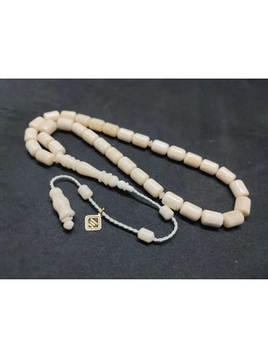 İskeçe Tesbih Iskeçeli̇ Cemi̇l Usta Eseri̇ Sülün Imame Naturel Bali̇na Kemi̇ği̇