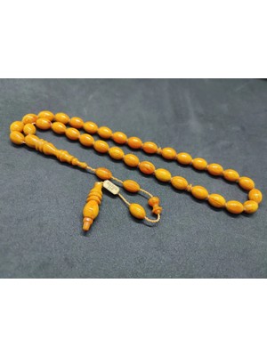 İskeçe Tesbih Ali̇ Küçük Usta Eseri̇ Çi̇ft Kat Ci̇lalı Alman Sıkma Kehri̇bar