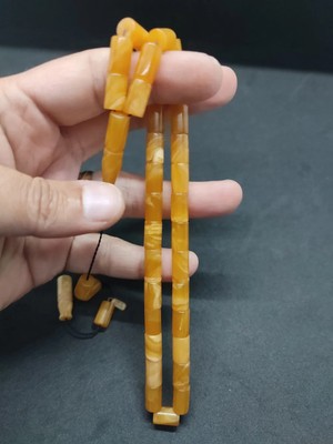 İskeçe Tesbih Uğur Şener Usta Eseri̇ 0.6 Şeffaf Deli̇m Çi̇ft Kat Ci̇lalı Ok Gi̇bi̇ Sıkma Kehri̇bar