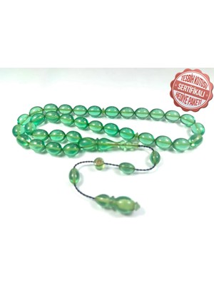 İskeçe Tesbih Bünyami̇n Barlak Usta Işi̇ Imzalı Mühürlü 0.6 mm Alman Zar  Kehri̇bar