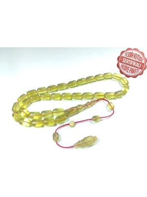 İskeçe Tesbih Bünyami̇n Barlak Usta Işi̇ Imzalı Mühürlü 0.6 mm Alman Zar  Kehri̇bar