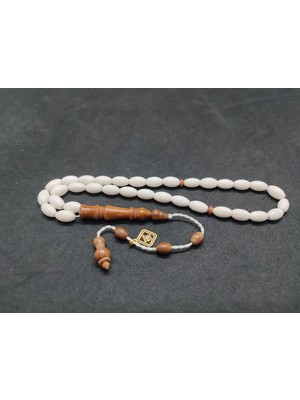İskeçe Tesbih Hakan Kaya Usta Eseri Kuka Kombinli El Boy Deve Kemiği Sertifikalı 9563
