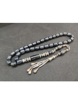 İskeçe Tesbih 475 Ayar Gümüş Püskül 475 Ayar Gümüş Nakkaş Finlandiya Lapland Katalin Sertifikalı 9614