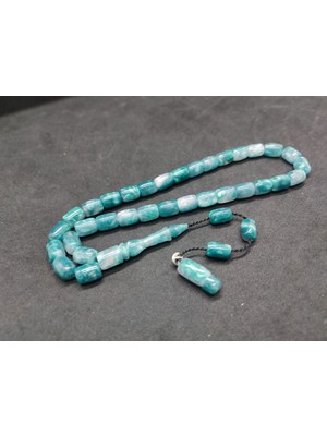 İskeçe Tesbih Şükrü Baba Usta Eseri Çift Zımpara Çift Cilalı Rengin Zirvesi Bir Sıkma Kehribar Sertifikalı 9643