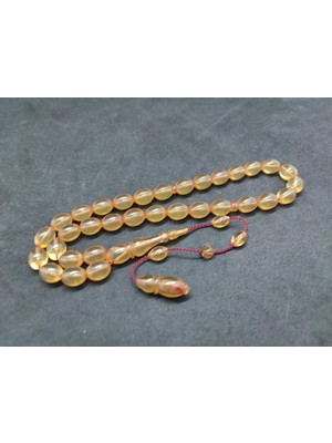 İskeçe Tesbih Muhammed Tacir Usta Eseri Yemen Zar Kehribar Sertifikalı 9742