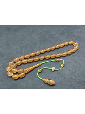 İskeçe Tesbih Muhammed Tacir Usta Eseri Yemen Zar Kehribar Sertifikalı 9739