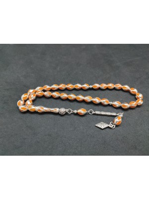 İskeçe Tesbih 47 Gram Düşük Ayar Gümüş Tesbih 6’lı Yarma Model Sertifikalı 9681