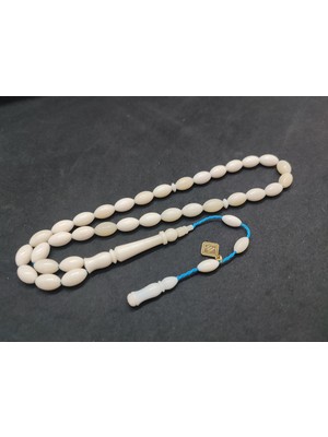 İskeçe Tesbih Iskeçeli Cemil Usta Eseri Çift Zımpara Çift Cila Deve Kemiği Sertifikalı 9475