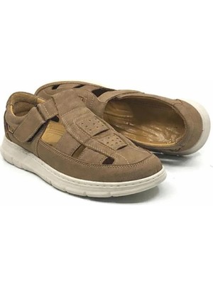 Grado Deri Erkek Sandalet Yumuşak Comfort, Battal Boy 1253