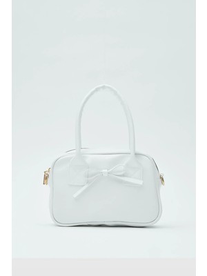 Tandi Bags Cesy Kadın Suni Deri Kurdele Detaylı El ve Çapraz Çanta Basic Koleksiyon Orta Boy