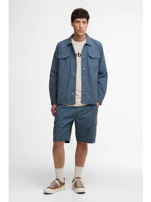 Barbour Draftmen Relaxed Cargo Şort BU18 Dusk Blue